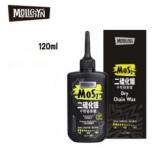 LUBRICANTE DE CADENA MOLICSYN MOS2 C/CERA X120ML RECOMENDADO TERRENOS SECOS. LAS PARTÍCULAS DE DISULFURO DE MOLIBDENO CREAN UNA CAPA DE PROTECCIÓN SOBRE EL METAL PARA MAYOR DURABILIDAD