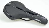 ASIENTO VELO PLUSH SEMI ANCHO CALADO RIELES ACERO NEGRO ALTA DENSIDAD 282X172MM PESO 411GRS