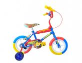 CROSS RODADO 12 VARON RUEDA MACIZA DE 3 COLORES, PIÑON LIBRE, FRENO TRASERO, RUEDITAS LATERALES,(PALANCA CON CHAVETA)