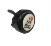 TIMBRE TAPA METAL I LOVE MY BIKE NEGRO