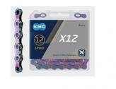 CADENA KMC X12 AURORA (TORNASOLADA) 126 ESLABONES EXTREMA DURABILIDAD COMPATIBLE SRAM PESO 268GRS