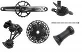 GRUPO SRAM SX 12 VEL: CAMBIO, CADENA, SHIFTER DERECHO CON CABLE, PALANCAS 170X34, CAJA DUB 34,7 (ROSCADA), PIÑON HG 11-50.