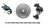 GRUPO SRAM GX EAGLE LUNAR 12 VEL: CAMBIO, CADENA, SHIFTER DERECHO CON CABLE, PIÑON XD 10-52.