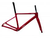 SARS RYTHM (CUA+HOR+CAÑ) CARBONO GRAVEL. EJE PAS 12X100/142MM. DIRECC INTEG 1.5/1.5 INCLUIDA. FULL RUTEO INTERNO. CAJA ROSCADA 47MM. COL: ROJO O GRIST: S-46(1.5KG) M-49(1.41KG) L-52(2.1KG)