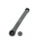 PALANCA IZQUIERDA 170 MM P/EJE CUADRANTE PLASTIFICADA GRIS