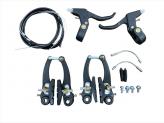 SET FRENO V-BRAKE RESINA C/MANIJAS CABLES Y FUNDAS CHINA
