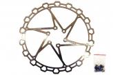 ROTOR ALLIGATOR DIAMOND 180MM EXTRA LIVIANO ACERO INOXIDABLE 6 TORNILLOS COLOR PLATA PESO 82GRS
