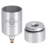 EMBUDO DE ALUMINIO EZMTB C/TAPA C/ORING DE GOMA Y 5 ADAPTADORES. LA TAPA CON CIERRE HERMETICO EVITA VUELCO AL INCLINAR LA BICI Y FACILITA EL PURGADO SIN TENER QUE MOVER LA MANIJA