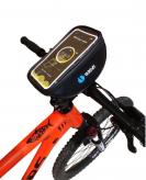 BOLSITO PORTACELULAR WKNS AL MANUBRIO TELA IMPERMEABLE SISTEMA DE CIERRE IMPERMEABLE APTO PARA CELULAR PLUS COLOR NEGRO
