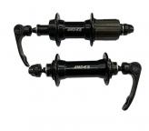 JGO DE MAZAS DE ALUMINIO COLOR NEGRO 24 AG CON RULEMANES CON CIERRES CASSTTE 8/9 CORONAS SHIMANO COMPATIBLES